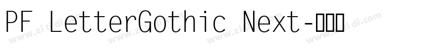 PF LetterGothic Next字体转换